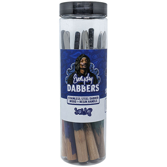 Dogg lbs - Resin Wood Handle Stainless Steel Dabbers - 12ct Jar - SWED Dogg lbs - Resin Wood Handle Stainless Steel Dabbers - 12ct Jar - SWED